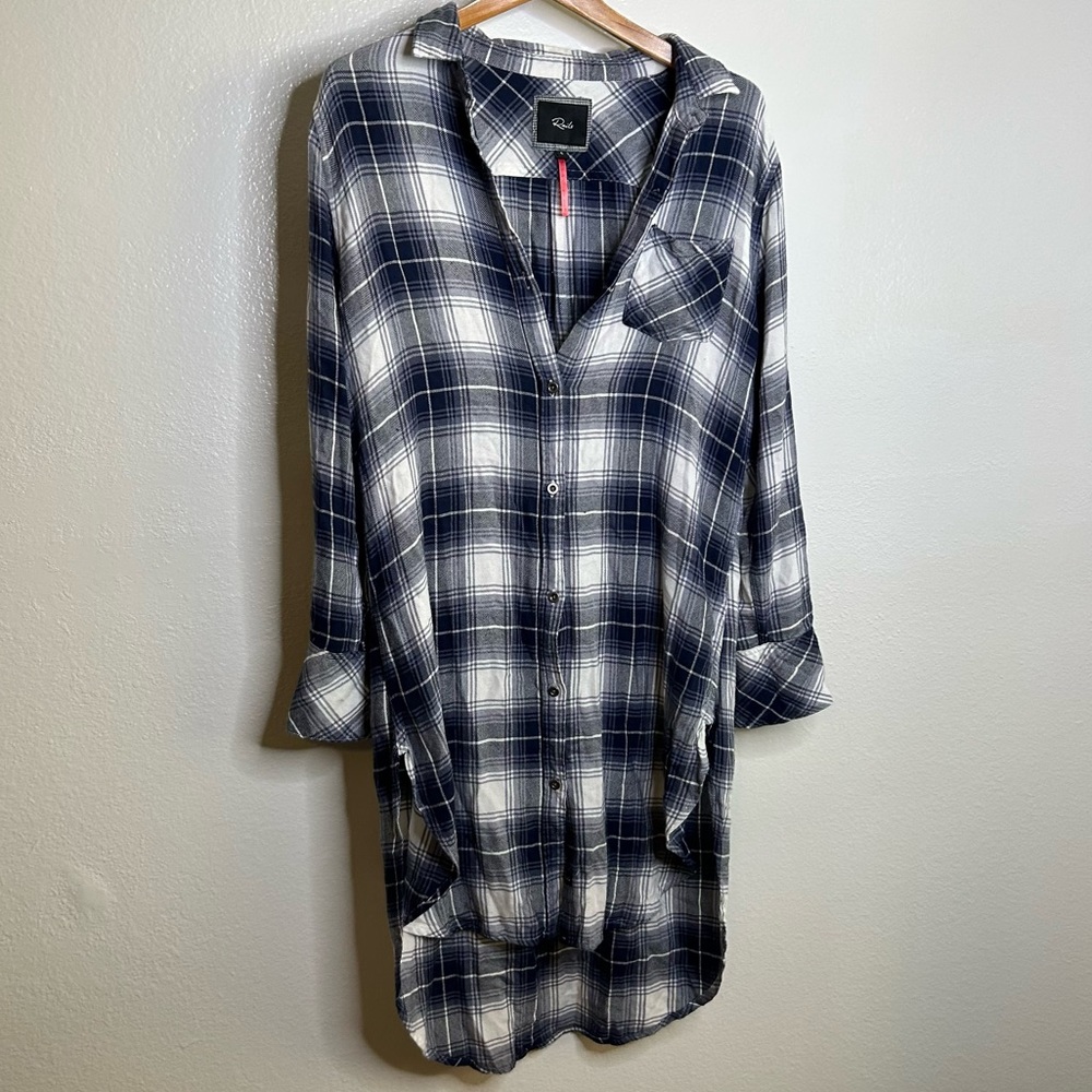 Rails x Free People Long Length Tunic Flannel S